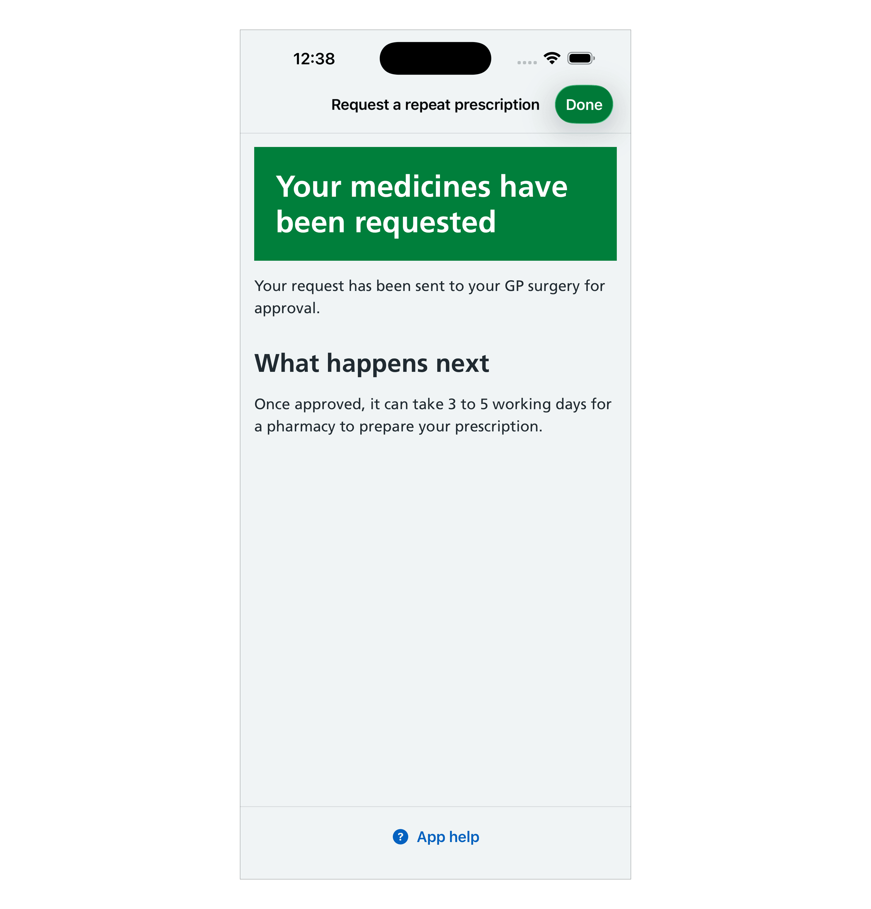 Video showing a confirmation screen closing when done is selected.